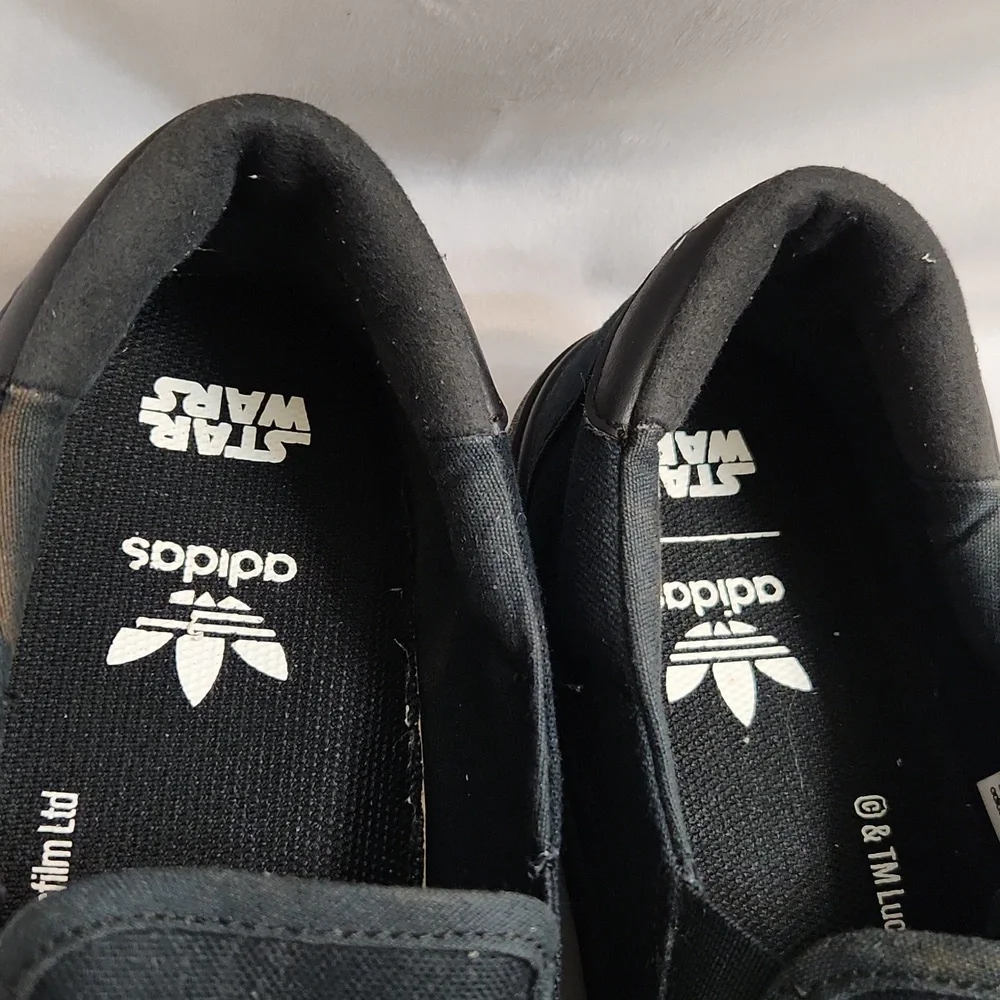 Adidas X Star Wars Court Rallye Black White Canvas Slip-On Sneakers (M Size 11)